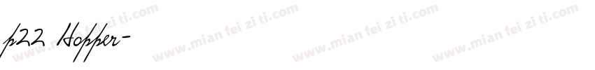 p22 Hopper字体转换
